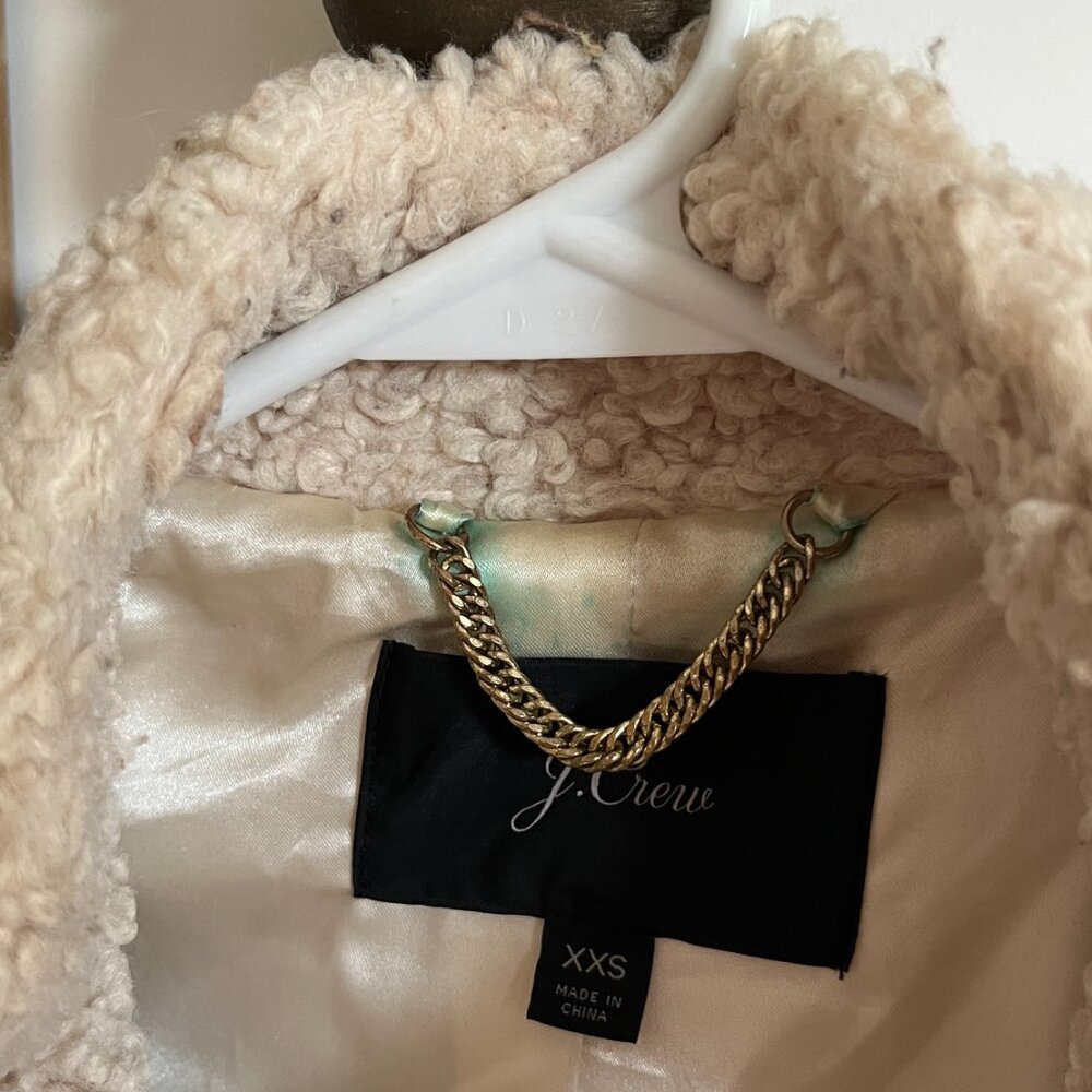 J. Crew Cream Teddy Jacket - Picture 3 of 8